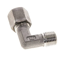 1/4'' NPT Macho x 6S Racor de compresión de 90 grados de acero inoxidable 630 Bar DIN 2353