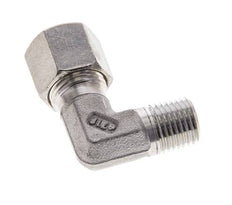 1/4'' NPT Macho x 8S Racor de compresión de 90 grados de acero inoxidable 630 Bar DIN 2353