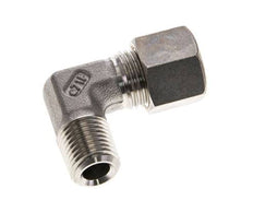 1/4'' NPT Macho x 10L Acero inoxidable Codo de 90 grados Racor de compresión 315 Bar DIN 2353