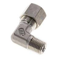 1/4'' NPT Macho x 10L Acero inoxidable Codo de 90 grados Racor de compresión 315 Bar DIN 2353
