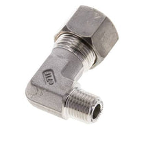 1/4'' NPT Macho x 12S Codo de compresión de 90 grados de acero inoxidable 630 Bar DIN 2353