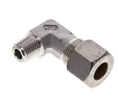 1/4'' NPT Macho x 12S Codo de compresión de 90 grados de acero inoxidable 630 Bar DIN 2353