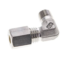 1/8'' NPT Macho x 6L Acero inoxidable Codo de 90 grados Racor de compresión 315 Bar DIN 2353