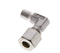 1/8'' NPT Macho x 8L Acero inoxidable Codo de 90 grados Racor de compresión 315 Bar DIN 2353