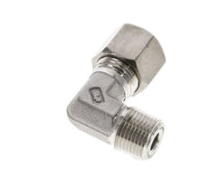 3/8'' NPT Macho x 10S Codo de compresión de 90 grados de acero inoxidable 630 Bar DIN 2353
