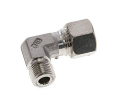 3/8'' NPT Macho x 12S Codo de compresión de 90 grados de acero inoxidable 630 Bar DIN 2353