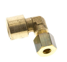 G 1/4'' x 6mm Codo de latón de 90 grados de compresión 150 Bar DIN EN 1254-2