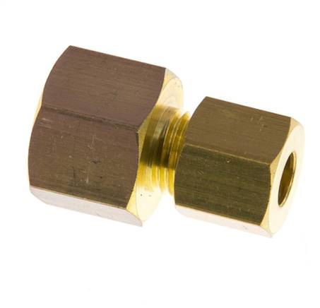 G 1/4'' x 6mm Racor de Compresión Recto 150 Bar DIN EN 1254-2 [2 Piezas]