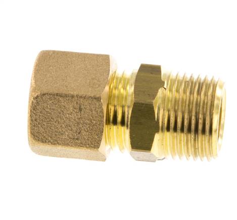 R 3/8'' Macho x 10mm Racor de compresión recto de latón 95 Bar DIN EN 1254-2