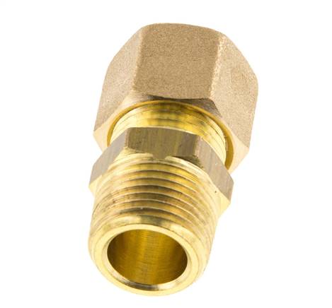 R 3/8'' Macho x 10mm Racor de compresión recto de latón 95 Bar DIN EN 1254-2