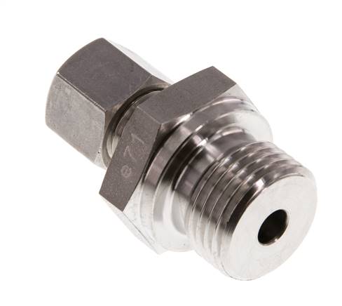 G 1/2'' Macho x 8L Racor de compresión recto de acero inoxidable 315 Bar DIN 2353