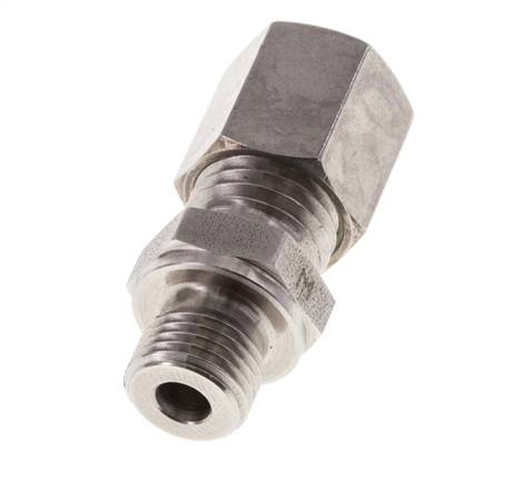 M10x1 Macho x 6L Racor de compresión recto de acero inoxidable 315 Bar DIN 2353