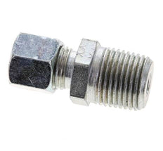 1/2'' NPT Macho x 10L Anillo de corte recto de acero galvanizado 315 Barra DIN 2353