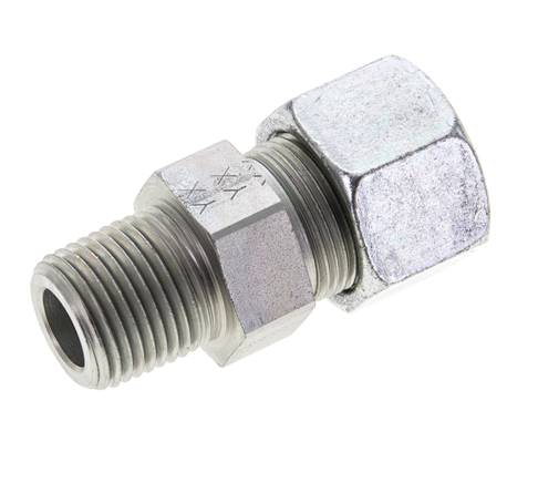 1/2'' NPT Macho x 16S Anillo de corte recto de acero galvanizado 400 Bar DIN 2353