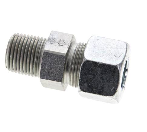 1/2'' NPT Macho x 16S Anillo de corte recto de acero galvanizado 400 Bar DIN 2353