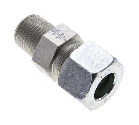 1/2'' NPT Macho x 16S Anillo de corte recto de acero galvanizado 400 Bar DIN 2353