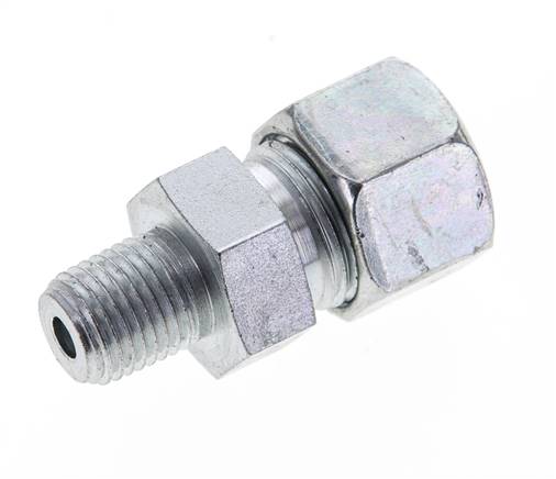 1/4'' NPT Macho x 12S Anillo de corte recto de acero galvanizado 630 Barra DIN 2353