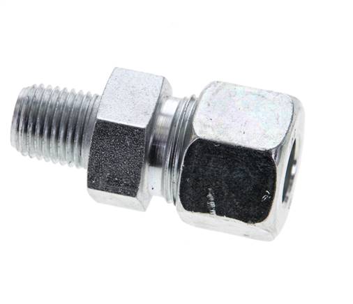 1/4'' NPT Macho x 12S Anillo de corte recto de acero galvanizado 630 Barra DIN 2353