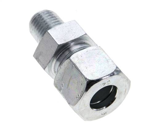 1/4'' NPT Macho x 12S Anillo de corte recto de acero galvanizado 630 Barra DIN 2353