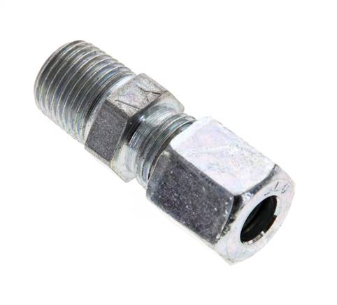 1/8'' NPT Macho x 6LL Anillo de corte recto de acero galvanizado 100 Bar DIN 2353