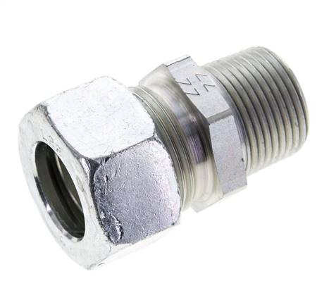 3/4'' NPT Macho x 22L Anillo de corte recto de acero galvanizado 160 Bar DIN 2353