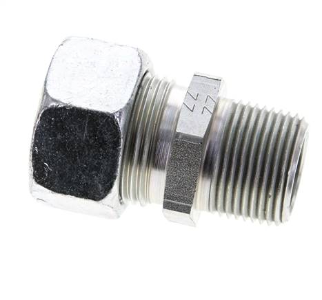 3/4'' NPT Macho x 22L Anillo de corte recto de acero galvanizado 160 Bar DIN 2353