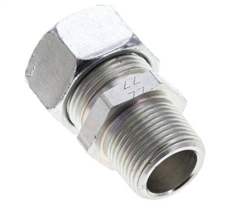 3/4'' NPT Macho x 22L Anillo de corte recto de acero galvanizado 160 Bar DIN 2353