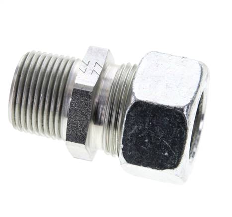 3/4'' NPT Macho x 22L Anillo de corte recto de acero galvanizado 160 Bar DIN 2353