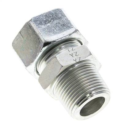 1'' NPT Macho x 25S Anillo de corte recto de acero galvanizado 400 Bar DIN 2353