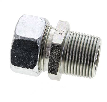 1'' NPT Macho x 28L Anillo de corte recto de acero galvanizado 160 Bar DIN 2353
