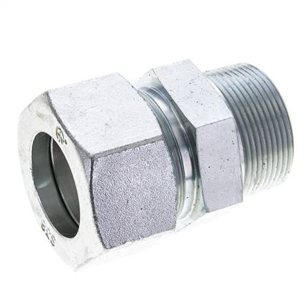 1 1/2'' NPT Macho x 38S Anillo de corte recto de acero galvanizado 315 Barra DIN 2353