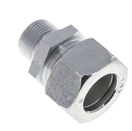 M22x1,5 Macho x 22L Anillo de corte recto de acero galvanizado 160 Bar DIN 2353