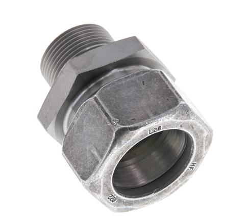 M26x1,5 Macho x 28L Anillo de corte recto de acero galvanizado 160 Bar DIN 2353
