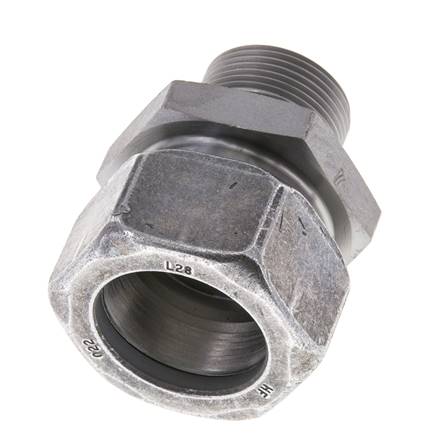 M26x1,5 Macho x 28L Anillo de corte recto de acero galvanizado 160 Bar DIN 2353