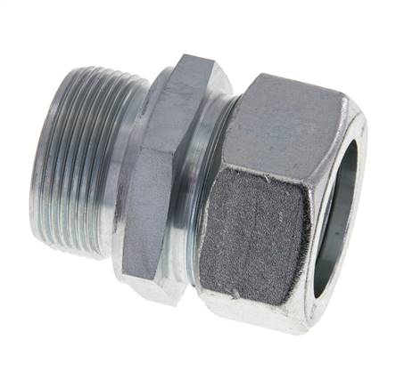 M42x2 Macho x 35L Anillo de corte recto de acero galvanizado 160 Bar DIN 2353