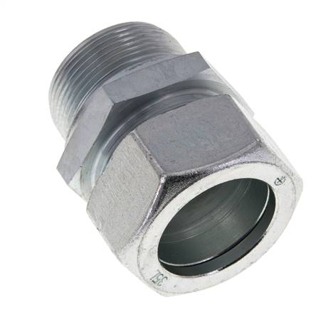 M42x2 Macho x 35L Anillo de corte recto de acero galvanizado 160 Bar DIN 2353