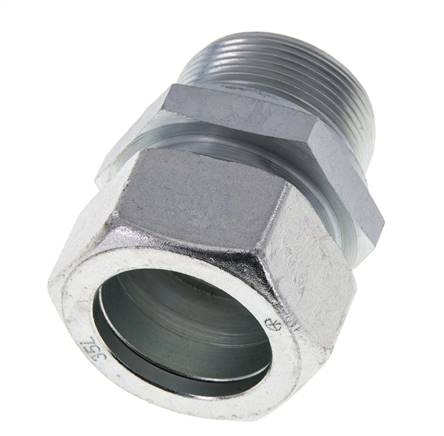 M42x2 Macho x 35L Anillo de corte recto de acero galvanizado 160 Bar DIN 2353