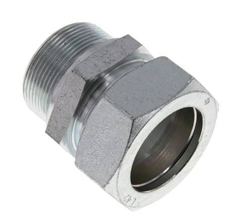 M48x2 Macho x 42L Anillo de corte recto de acero galvanizado 160 Bar DIN 2353