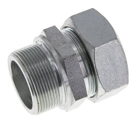 M48x2 Macho x 42L Anillo de corte recto de acero galvanizado 160 Bar DIN 2353