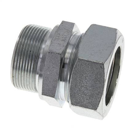 M48x2 Macho x 42L Anillo de corte recto de acero galvanizado 160 Bar DIN 2353