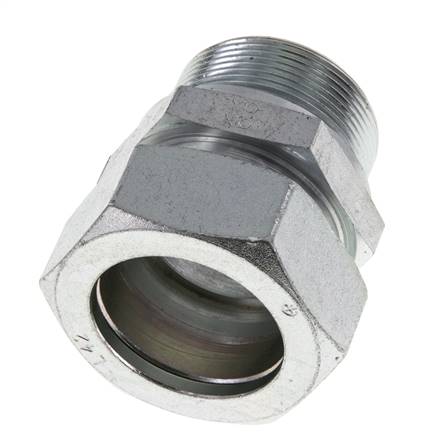 M48x2 Macho x 42L Anillo de corte recto de acero galvanizado 160 Bar DIN 2353