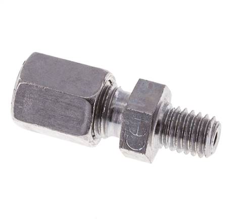 M6 Macho x 4LL Anillo de corte recto de acero galvanizado 100 Bar DIN 2353