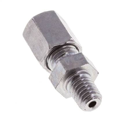 M6 Macho x 4LL Anillo de corte recto de acero galvanizado 100 Bar DIN 2353