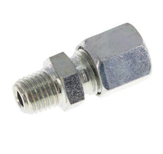 M8x1 Macho x 5LL Anillo de corte recto de acero galvanizado 100 Bar DIN 2353