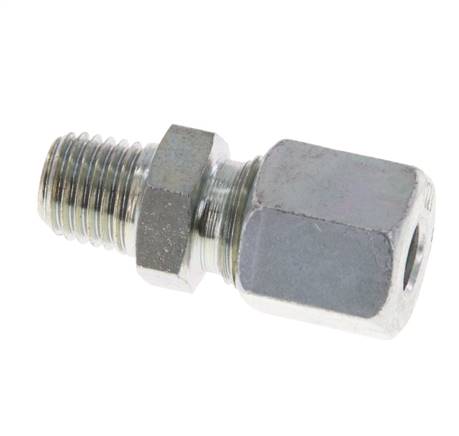 M8x1 Macho x 5LL Anillo de corte recto de acero galvanizado 100 Bar DIN 2353