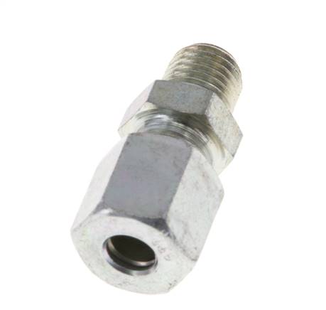 M8x1 Macho x 5LL Anillo de corte recto de acero galvanizado 100 Bar DIN 2353