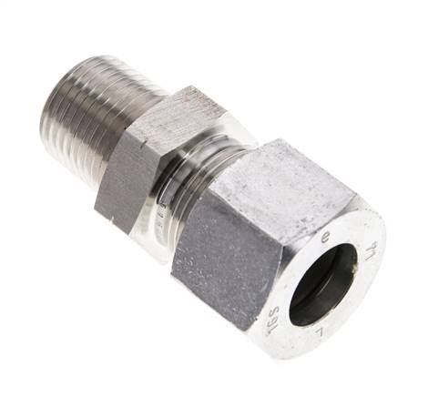 1/2'' NPT Macho x 16S Anillo de corte recto de acero inoxidable 400 Bar DIN 2353