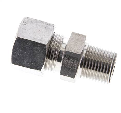 1/2'' NPT Macho x 16S Anillo de corte recto de acero inoxidable 400 Bar DIN 2353