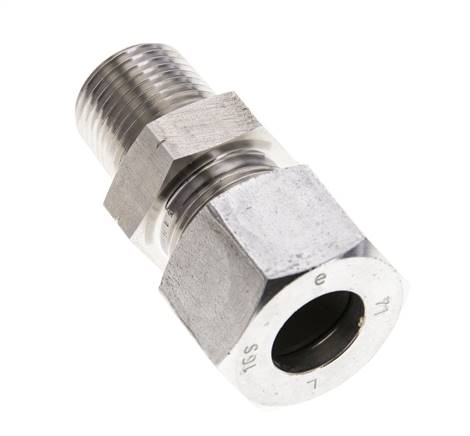 1/2'' NPT Macho x 16S Anillo de corte recto de acero inoxidable 400 Bar DIN 2353