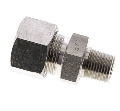 1/2'' NPT Macho x 20S Anillo de corte recto de acero inoxidable 400 Bar DIN 2353